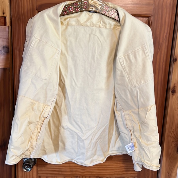 Lands end men’s flannel size large 42-44, heavy weight, light yellow - Picture 5 of 7